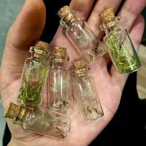 Mini wish jar necklace. Real silver! Handmade